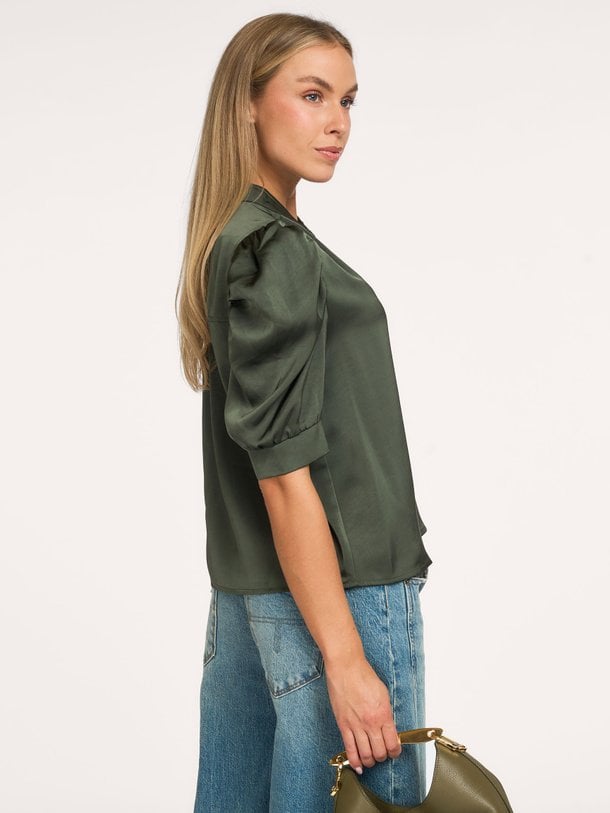 Roella Heavy Sateen Blouse Roella, geweven satijnen top