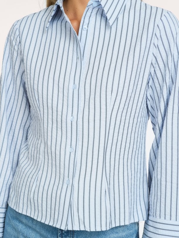Rosa Striped Crepe Shirt Rosa, katoenmix crepe blouse