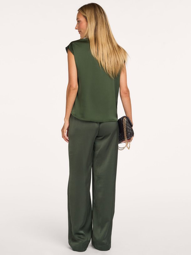 Fleur Drapy Satin Blouse Fleur, geweven satijnen top