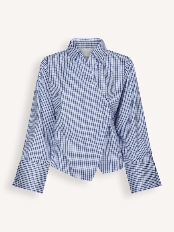 Fenli, katoenen geruite blouse