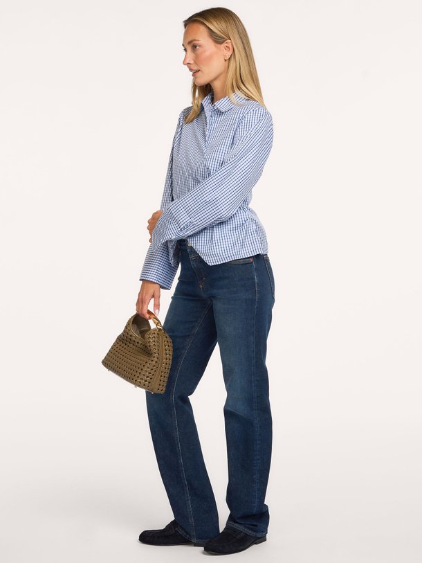 Fenli, katoenen geruite blouse