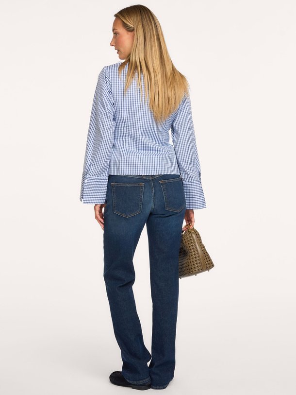 Fenli, katoenen geruite blouse
