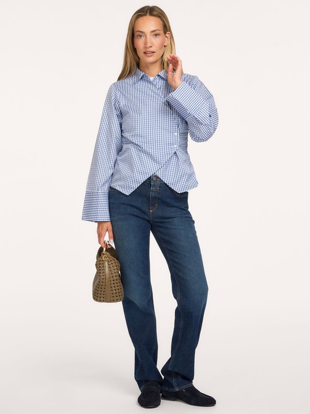 Fenli, katoenen geruite blouse
