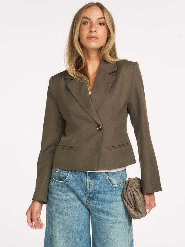 Valia Structure Blazer Valia, geweven cropped blazer