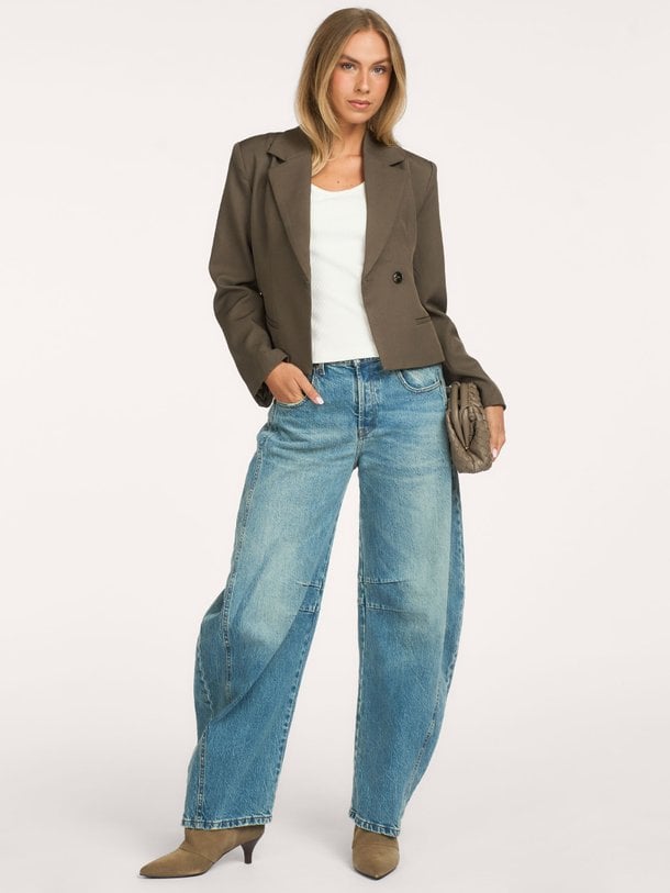 Valia Structure Blazer Valia, geweven cropped blazer