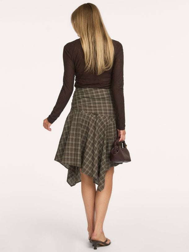 Sabella Check Skirt Sabella, katoenmix geruite rok