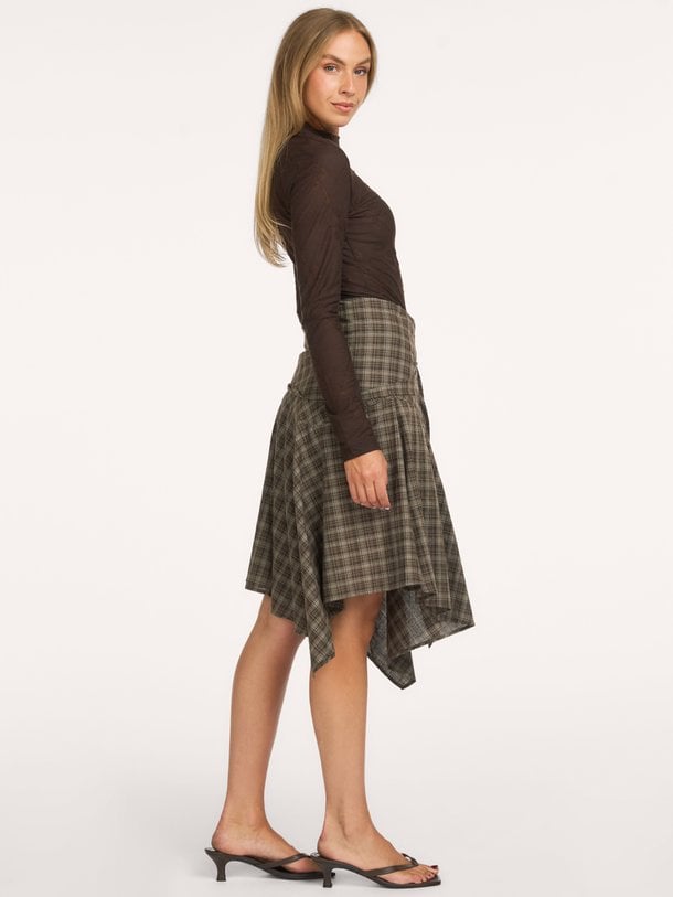 Sabella Check Skirt Sabella, katoenmix geruite rok
