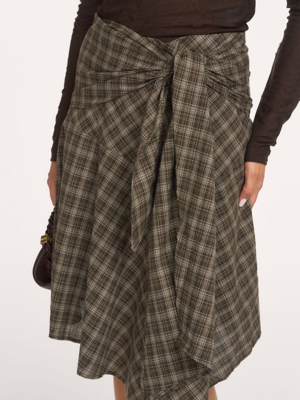 Sabella Check Skirt Sabella, katoenmix geruite rok