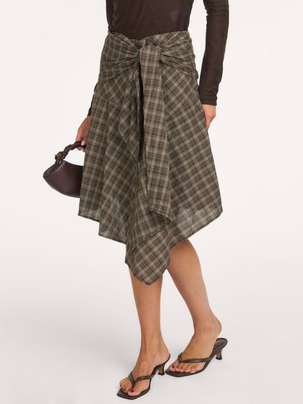 Sabella Check Skirt Sabella, katoenmix geruite rok