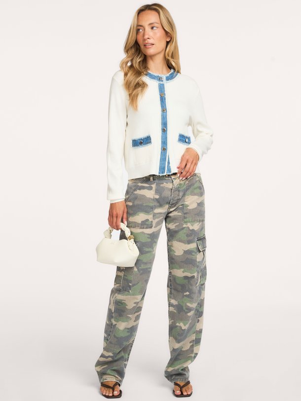 Zelma Knit Denim Cardigan Zelma, viscosemix vest
