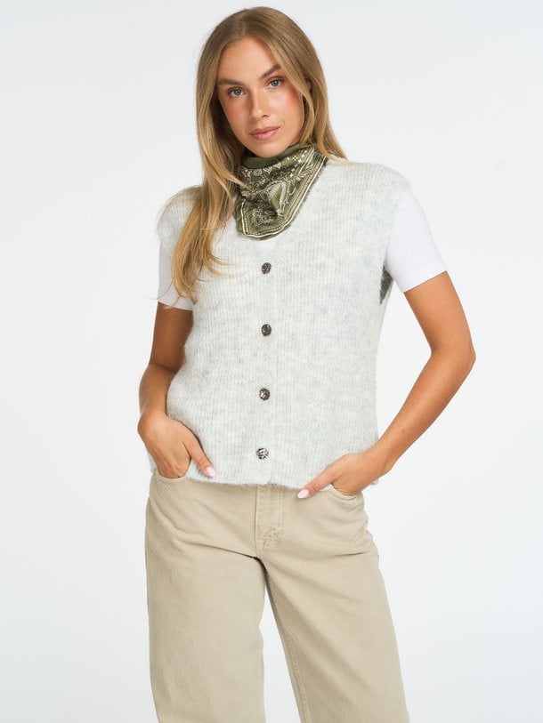 Xandra, wolmix gemêleerd vest