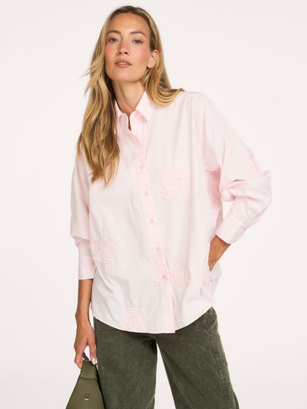 Dalma Dori Emb Shirt Dalma, katoenen blouse