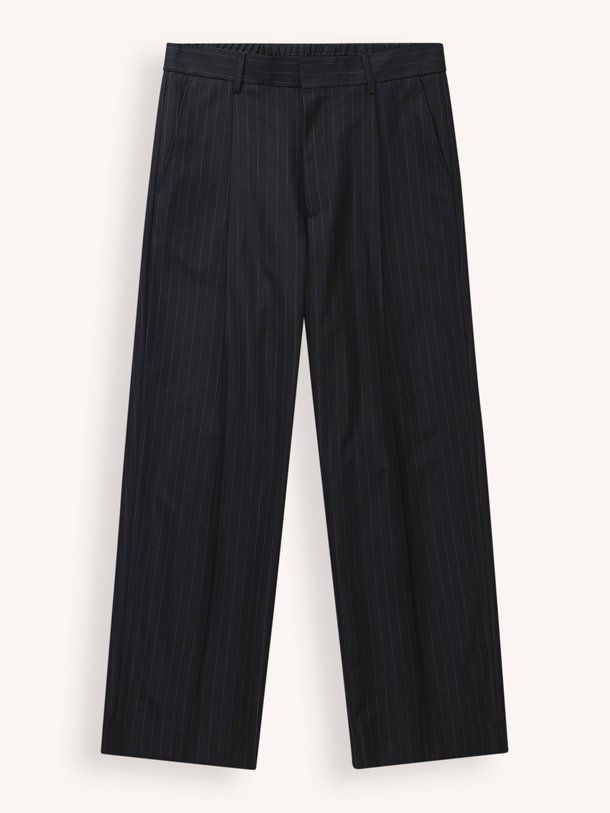 Kay 10037 Kay, wolmix pantalon met krijtstreep