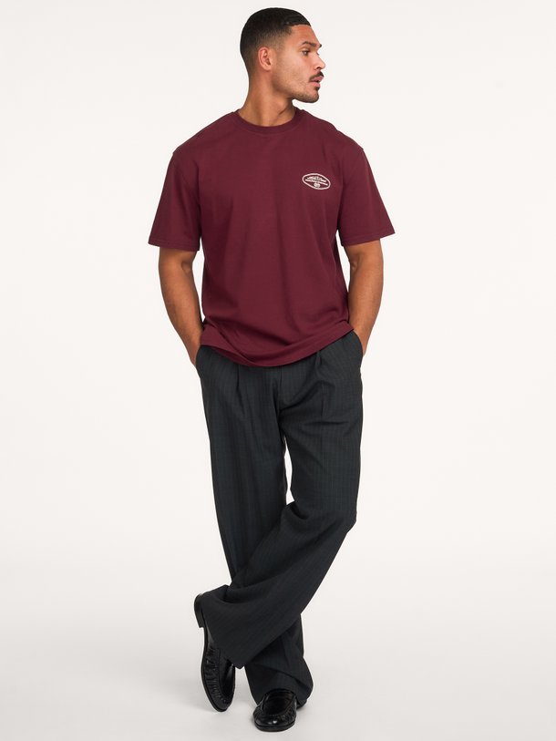 Kay 10037 Kay, wolmix pantalon met krijtstreep