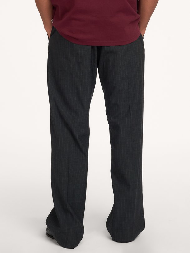 Kay 10037 Kay, wolmix pantalon met krijtstreep