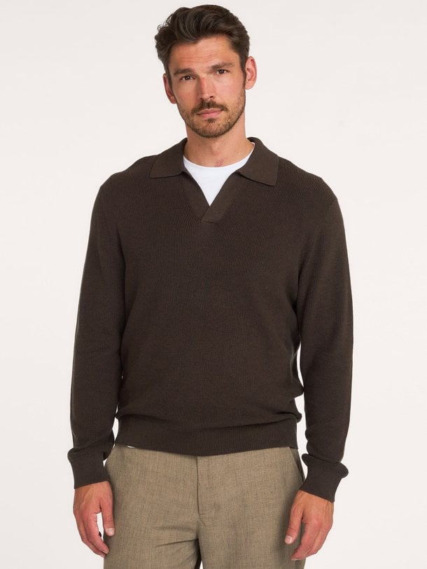 Hope Rib 60060 Hope, organic cotton/cashmeremix polo trui