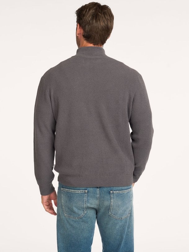 Danny Half Zip 6429 Danny, gebreide rib trui