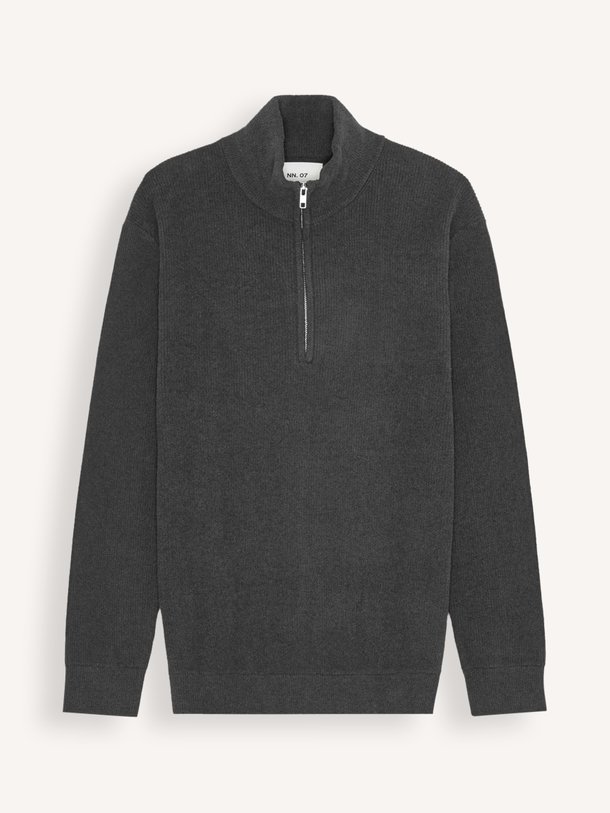 Danny Half Zip 6429 Danny, gebreide rib trui