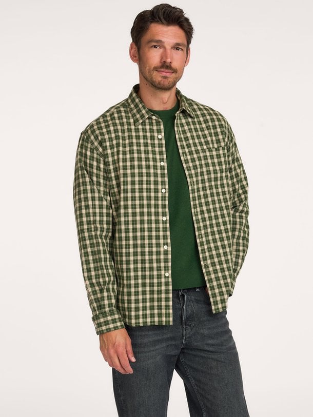 Deon 5465 Deon, organic cotton geruit overhemd