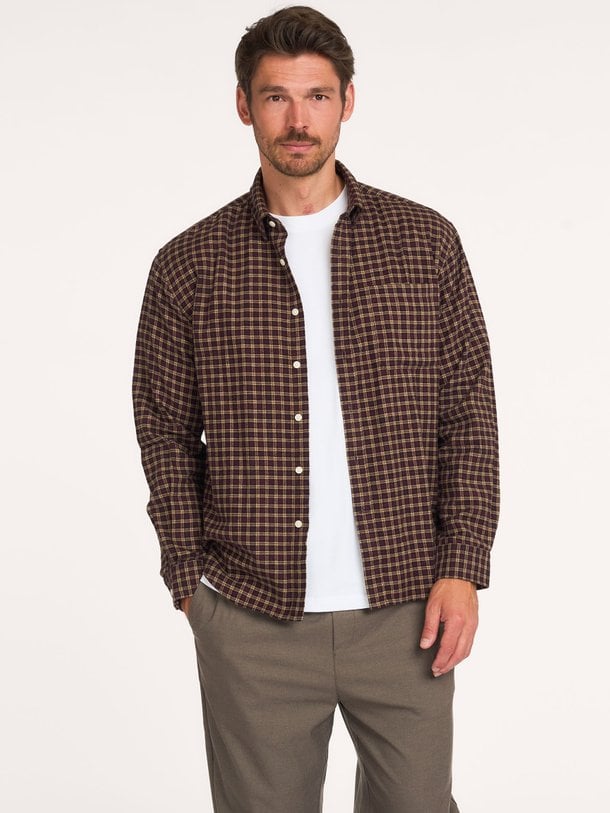 Deon 5465 Deon, organic cotton geruit overhemd