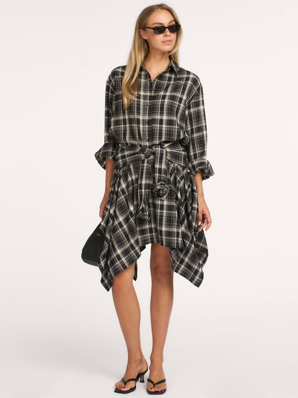 Dagny, viscosemix geruite blouse