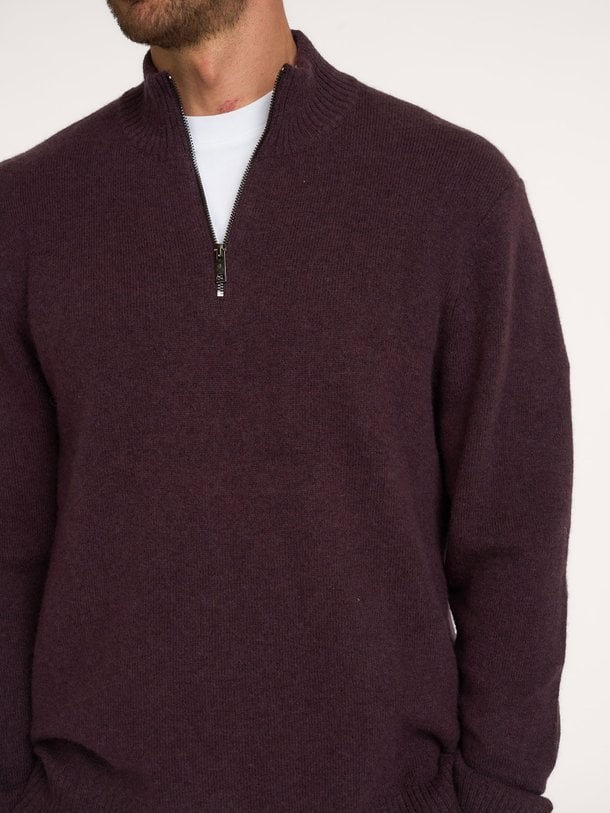 Lamar, wolmix half zip trui