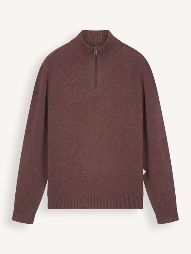 LAMAR KNITTED HALF ZIP Lamar, wolmix half zip trui