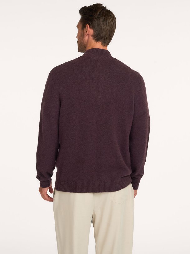 Lamar, wolmix half zip trui