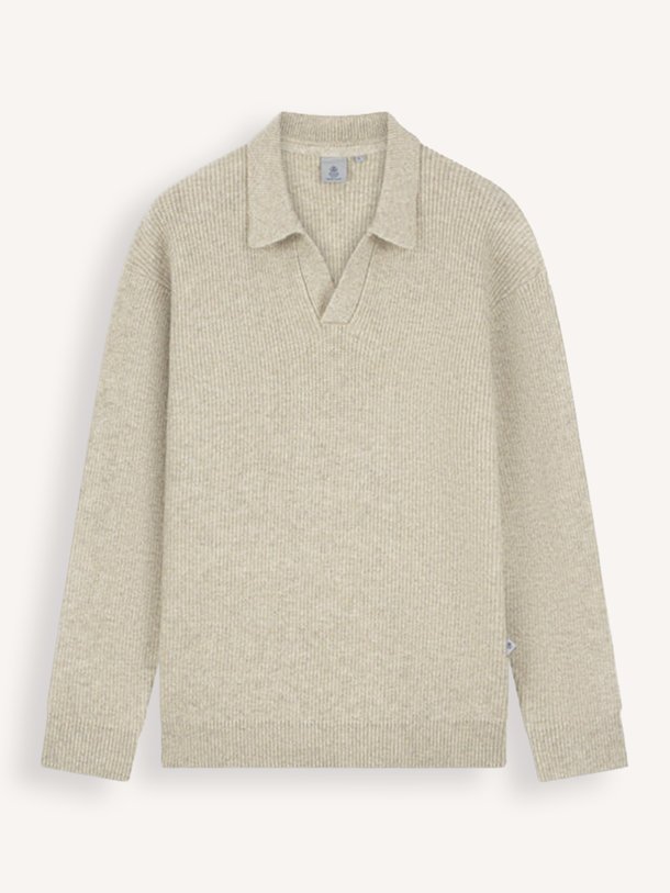 ARES KNITTED POLO Ares, wolmix trui