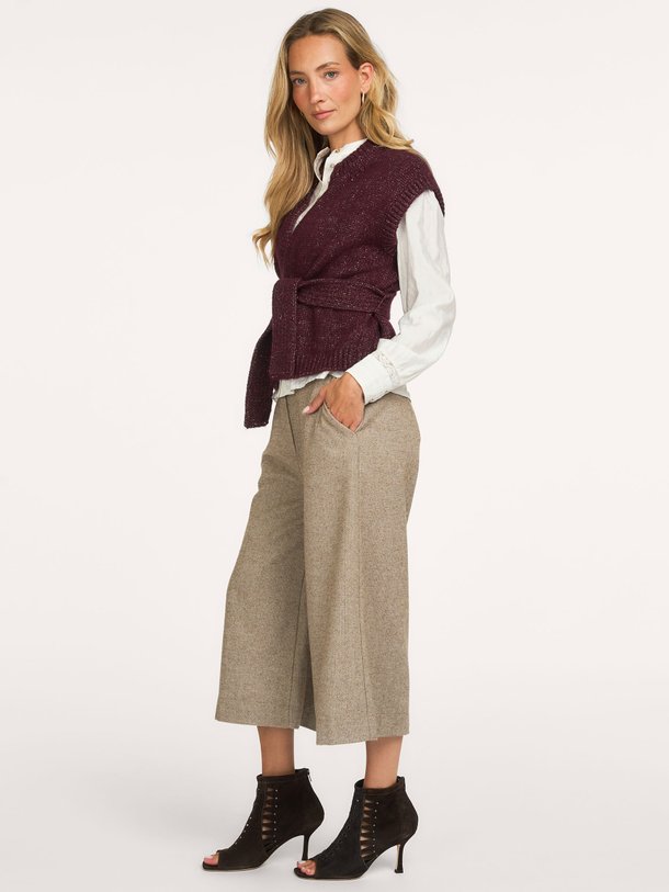 FM-PA-GIOZA-W Gioza, viscosemix tweed culotte