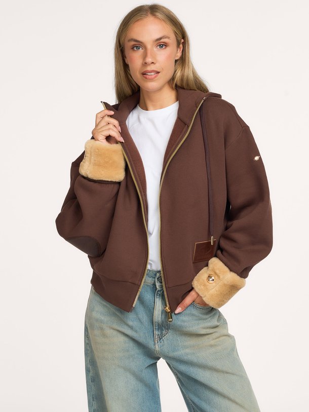 SEIKA hooded full zip cardigan Seika, katoenmix vest