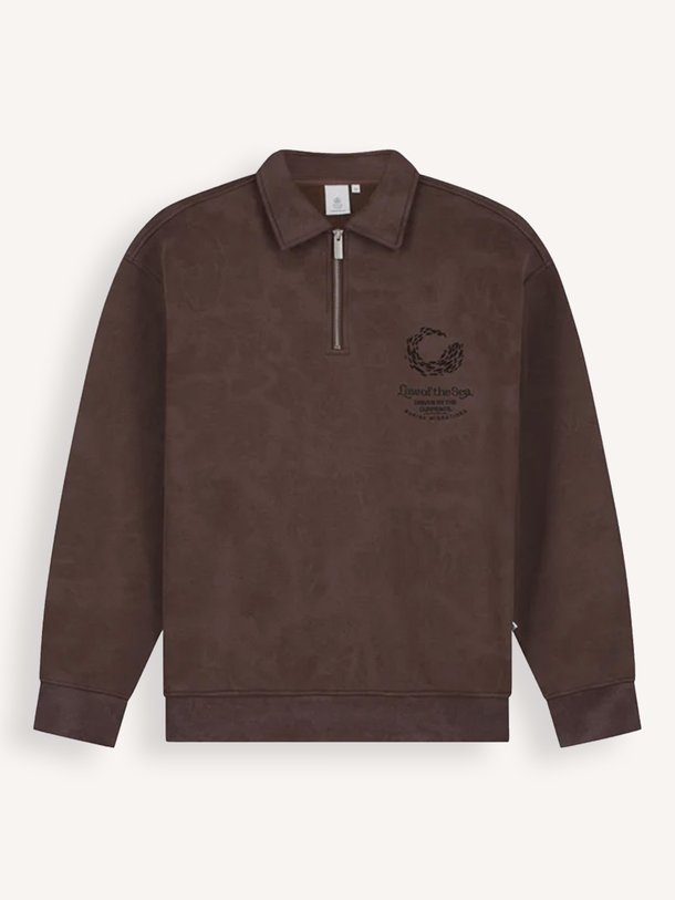 NORTH SWEAT POLO North, katoenmix polo sweater