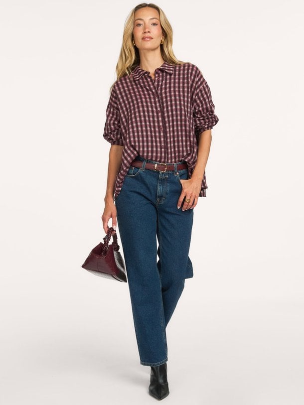 AM-CH-GREGA-C Grega, katoenmix geruite blouse