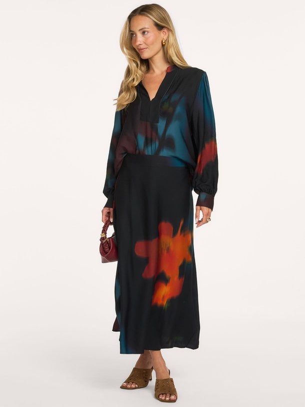 AM-TO-GIGLIO-W Giglio, viscose top met print