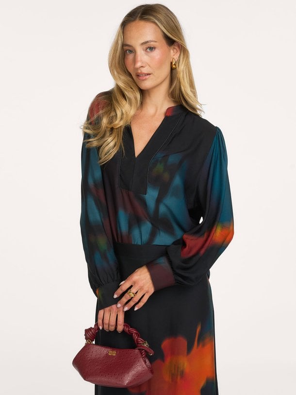 AM-TO-GIGLIO-W Giglio, viscose top met print