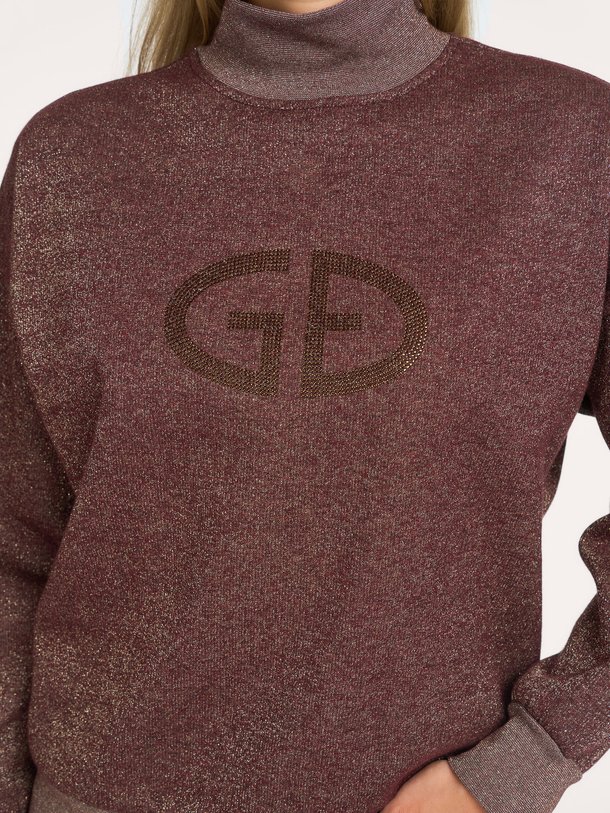 Sizzle, katoenmix sweater met lurex