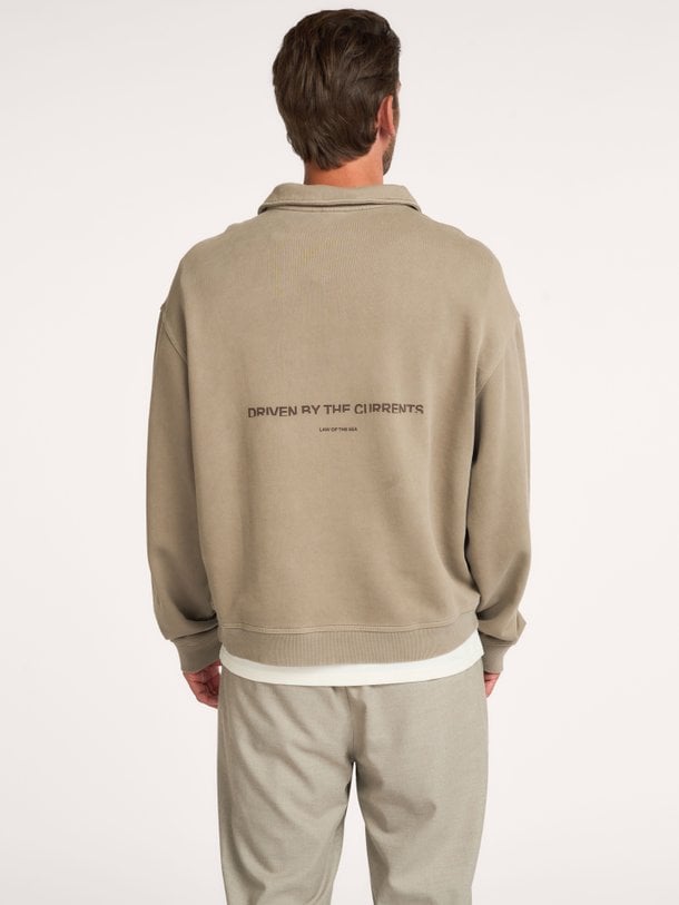 RUSK GARMENT DYED POLO Rusk, katoenen polo sweater