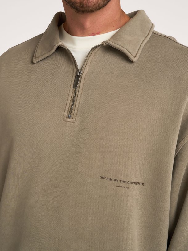 RUSK GARMENT DYED POLO Rusk, katoenen polo sweater