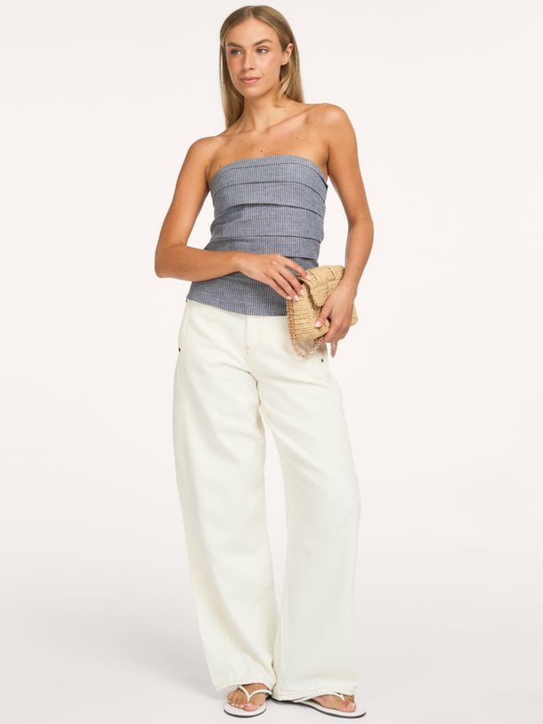 Jiho, katoenmix gestreepte tube top