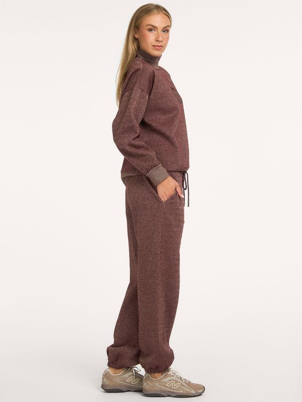 Glimpse, katoenmix broek met lurex
