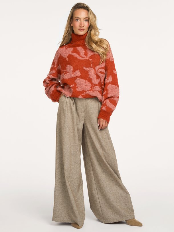 FM-PA-EZUR-W Ezur, viscosemix tweed broek