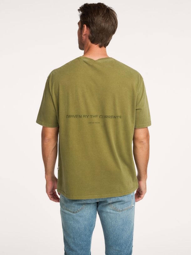 AQUALIS GARMENT DYED T-SHIRT Aqualis, katoenen T-shirt