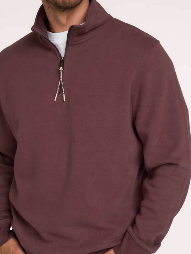 MIND SOFT HALF ZIP SWEAT Mind, katoenmix half zip sweater