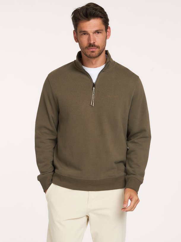 MIND SOFT HALF ZIP SWEAT Mind, katoenmix half zip sweater