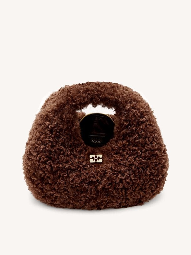 Hobo mini teddy schouder-/handtas