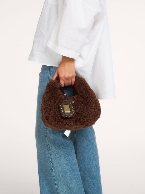 Hobo mini teddy schouder-/handtas