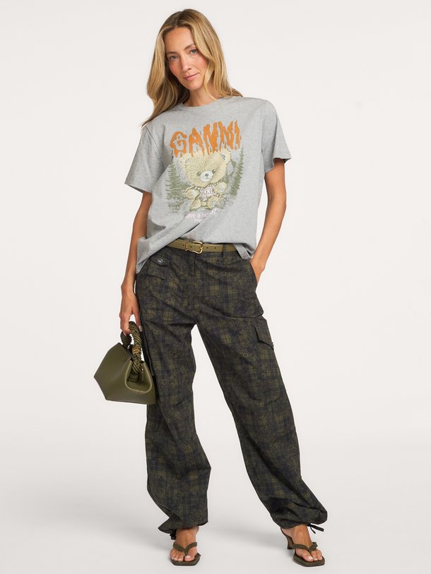 Stretch Cotton Pocket Cargo Pants Printed Organic cottonmix cargo broek