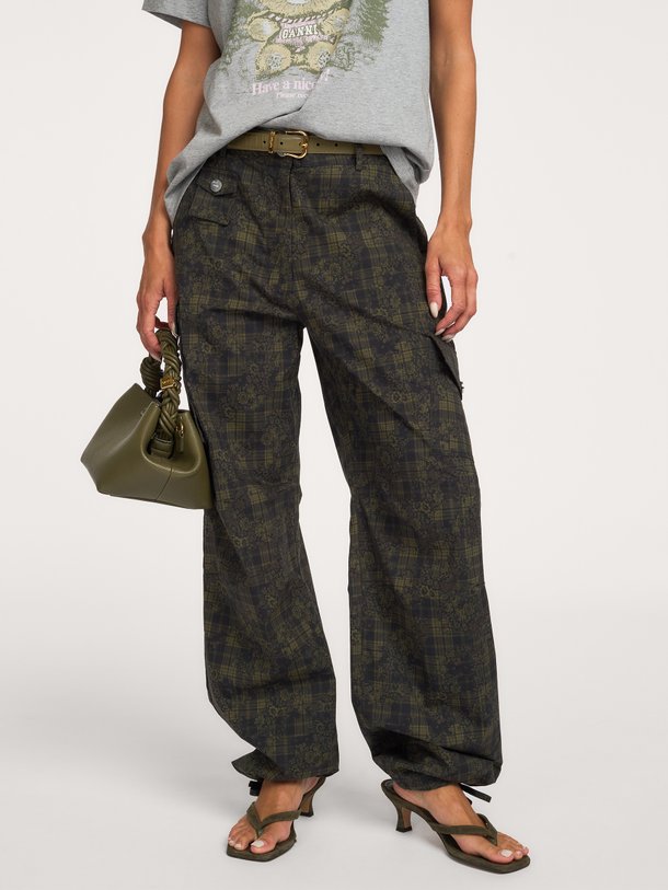 Stretch Cotton Pocket Cargo Pants Printed Organic cottonmix cargo broek