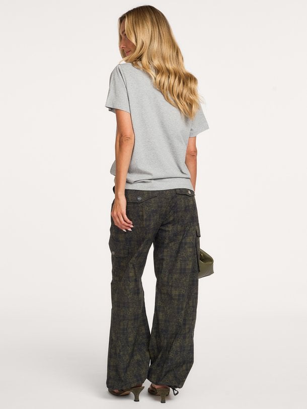 Stretch Cotton Pocket Cargo Pants Printed Organic cottonmix cargo broek