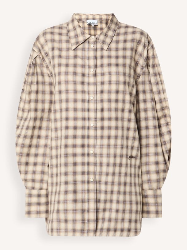 Organic cotton geruite blouse